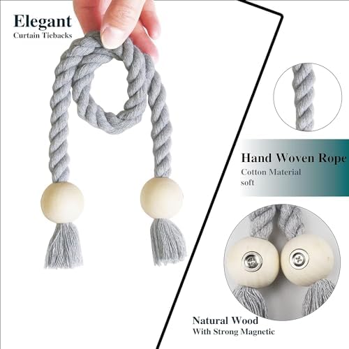 Magnetic Curtain Tiebacks Decorative Tie Back Drapes Holdbacks Nieffeiy - Image 2