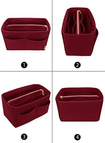 LEXSION Felt Purse Organizer Insert, Tote Bag Shaper Dividers - Image 3