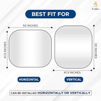 EcoNour 2-Piece Foldable RV Windshield Sun Shade, UV & Heat Protection - Image 5