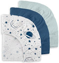 Gllquen Baby Muslin Cotton Pack and Play Sheets 3 Pack by GLLQUENBABY