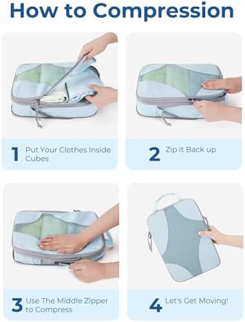 Bagsmart Compression Packing Cubes, Travel Bag Cruise Ship Essentials - Image 3
