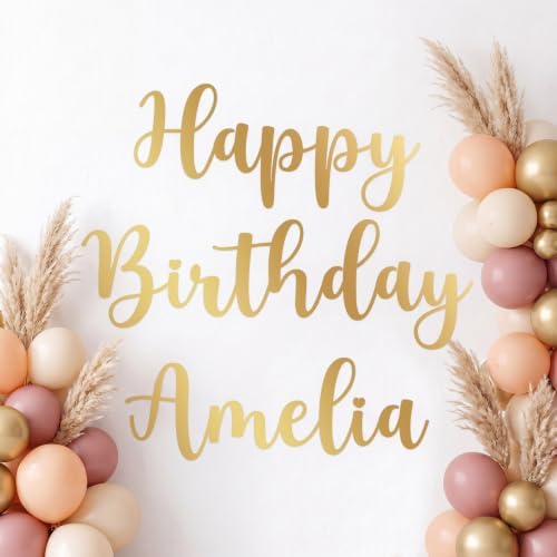 Boao Personalized Name Letter Wall Decal, Happy Bithday by Boao
