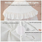 Princess Bed Canopy for Girls, Double Layer Canopy Fits Twin/Full Bed - Image 5