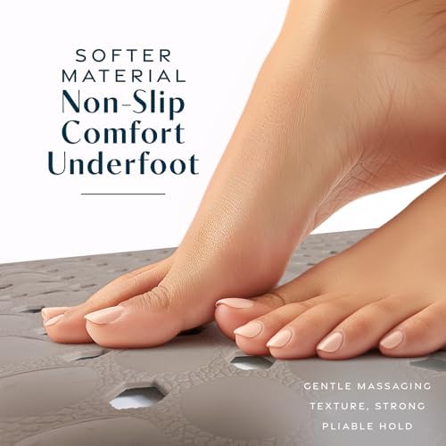 SlipX Solutions 39"x16" Power Grip Non Slip Bathtub Shower Mat - Image 4