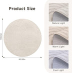 Pauwer 4ft Area Rugs for Living Room, Modern Non Slip Washable Rug - Image 2