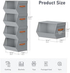 Stackable Closet Organizers and Storage Bins, Open Front Closet Shelf Organizer - Image 6