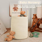 JMvicyroam 100L Cotton Rope Laundry Basket Hamper - Image 2
