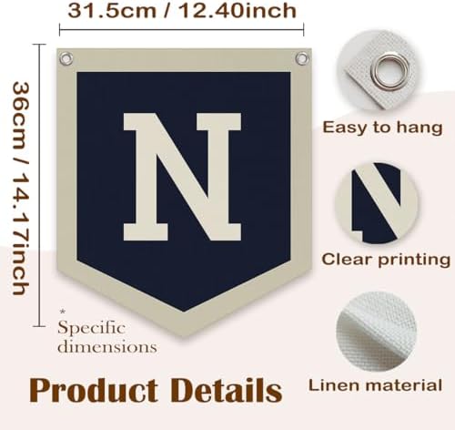 Lacama Toddler Boys Room Decor Name Pennant Flag Personalized Baby Gifts - Image 7