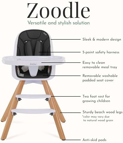 Evolur Zoodle 2-in-1 High Chair - Image 6
