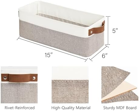 StorageWorks Narrow Storage Bins, Small Baskets - Image 2