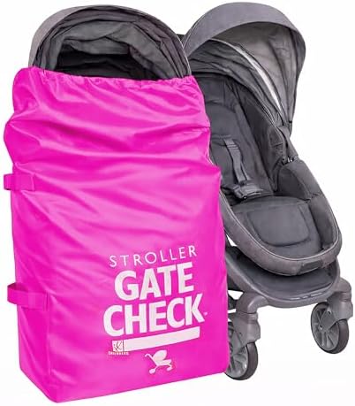 J.L. Childress Gate Check Bag for Single & Double Strollers, Neon Pink by JLChildressCoIncUSBaby