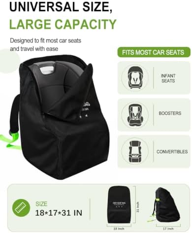 Car Seat Travel Bag for Airplane, Carseat Bag Air Travel - Image 3