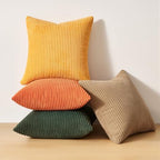 Topfinel Striped Pillow Covers 20x20 Boho Farmhouse Green Rust Set of 4 Mordern - Image 7