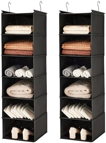 MAX Houser 2 Pack 6 Tier Hanging Closet Organizer by MAXHouser