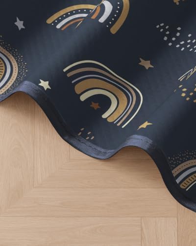 Blissful Diary Baby Splat Mat for Under High Chair, 50.4 x 50.4 Inch Wipeable - Image 4