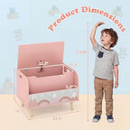 GLACER Kids Toy Box, Wooden Toy Chest - Image 6