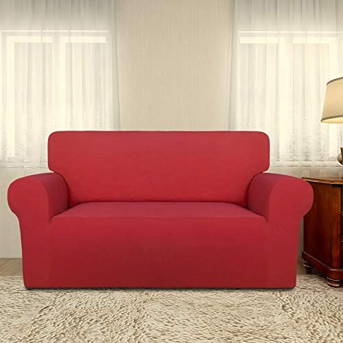 PureFit Stretch Loveseat Covers Fleece Couch Covers - Image 2