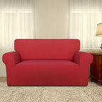 PureFit Stretch Loveseat Covers Fleece Couch Covers - Image 2