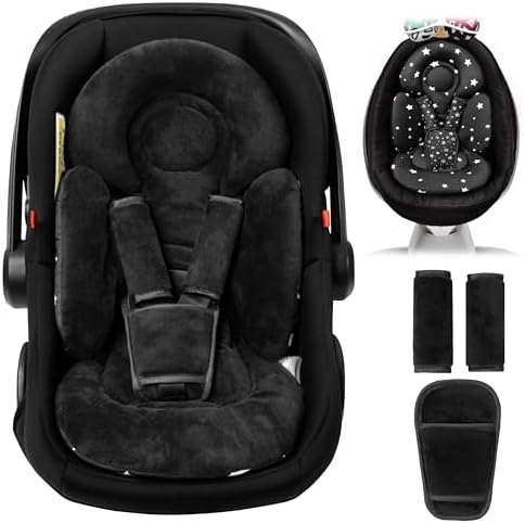 TinlyFinly Newborn Car Seat Insert, Head and Body Support, Reversible Infant by TinlyFinly