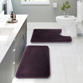 Clara Clark 2 Piece Bathroom Rugs, Velvet Memory Foam Bath Mat Set, Non-Slip by ClaraClark