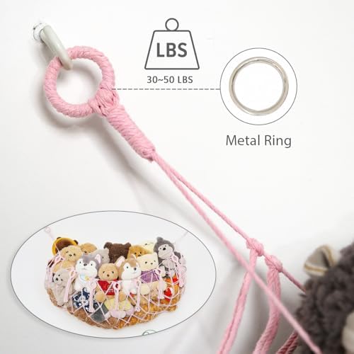 YKBU stuffed Animal Net or Hammock Macrame Toy Display Plush Toy Holder Ceiling - Image 6