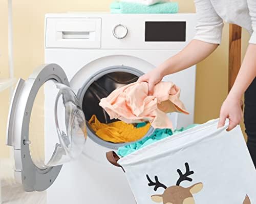 Kids Laundry Basket, Deer Laundry Hamper Collapsible Baby Storage Baskets - Image 4