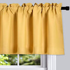 DONREN Gold Yellow Curtain Valances - Image 2