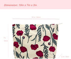Flat Makeup Bag for Women, Zipper Cosmetic Pouch for Purse, Poppy Beige - Image 3
