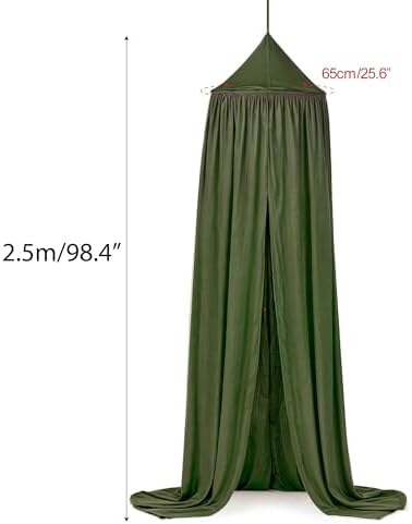 Green Bed Canopy, Hanging Round Dome Mosquito Net Curtains Tent Canopies Over - Image 2