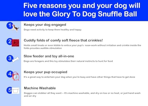 Glory To Dog Puppy/Small Breed Snuffle Dog Puzzle Ball Toy Red - Image 4