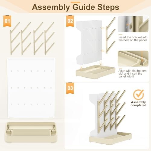 Vertical Baby Bottle Drying Rack, Space-Saving Countertop Storage Stand - Image 6