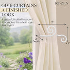 RTZEN Metal Curtain Tiebacks, Drapery Holders - Image 2