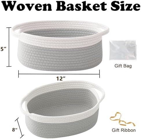 Small Woven Rope Basket with Handles - Image 2