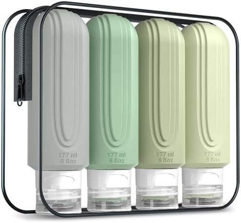 Mrsdry Travel Bottles for Toiletries, Large 6oz Oversize Containers, BPA Free by Mrsdry