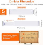 Lifewit 2.36" Upgrade Kitchen Drawer Dividers, Adjustable Drawer Organizer - Image 3