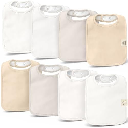 KeaBabies 8-Pack Organic Baby Bibs by KeaBabies