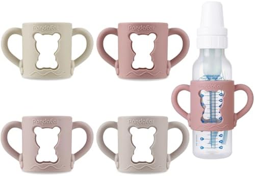 PandaEar 4 Pack Silicone Baby Bottle Handles by PandaEar