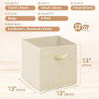 STORAGE MANIAC Storage Cubes, 13 Inch 6 Pack Collapsible Fabric Shelf Bins - Image 4