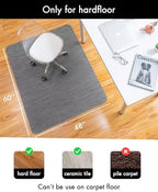 Baroyal Office Chair Mat for Hardwood Floor Under Desk Computer Rolling Chair - Image 3