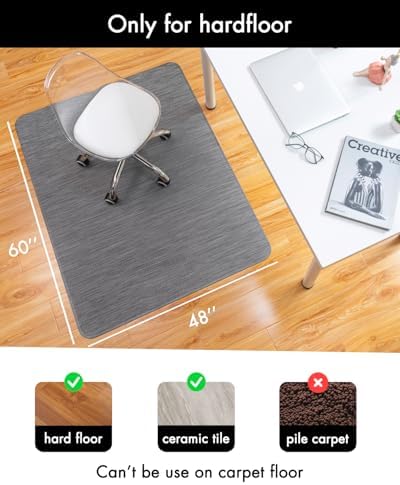 Baroyal Office Chair Mat for Hardwood Floor Under Desk Computer Rolling Chair - Image 3