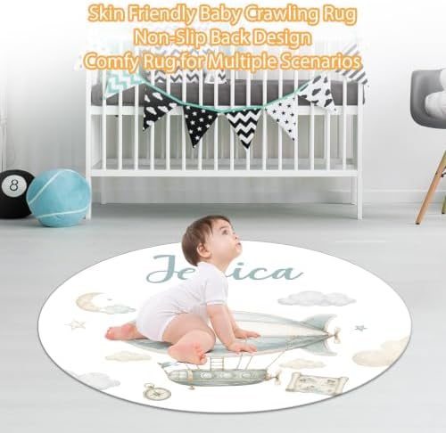 Custom Baby Boy Minky Crib Bedding Set, Airship Bedding 3 Pcs Set - Image 5