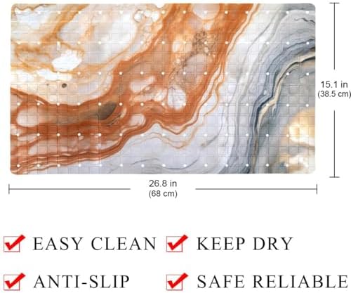 Non Slip Bathtub and Shower Mat 26.8x15.1 inch, Bath Mat - Image 4
