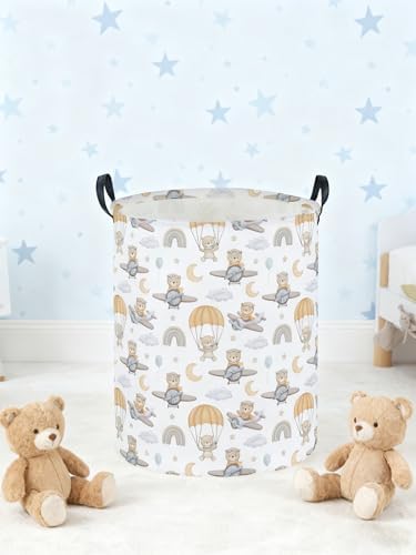 Kids Laundry Hamper, Animal Laundry Basket Collapsible Bear Storage Baskets - Image 6