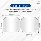 EcoNour 2-Piece Jeep Windshield Sun Shade, Foldable UV & Heat Protection - Image 3