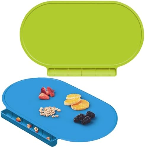Silicone Placemat for Baby, Silicone Baby Toddlers Non-Slip Tablemats Stain by HeyKids