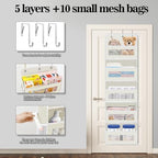 KYEVIS Over The Door Organizer, 5 Shelves Closet Door Hanging Organizer - Image 4