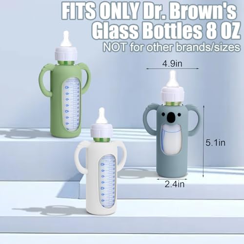 3 Pack Silicone Sleeves for Dr. Brown's Glass Bottles 8 OZ - Image 2