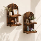 Artilady Shelf Boho Wall Decor, Solid Wood Mid-Century Shelves by Artilady
