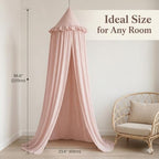 Bed Canopy for Girls, Princess Crib Canopy for Nursery, Dreamy Soft Hanging - Image 2