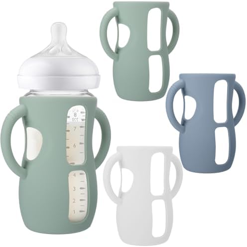 BUSOHA 3 Pack Silicone Sleeves for Avent Natural Glass Baby Bottles by BUSOHA